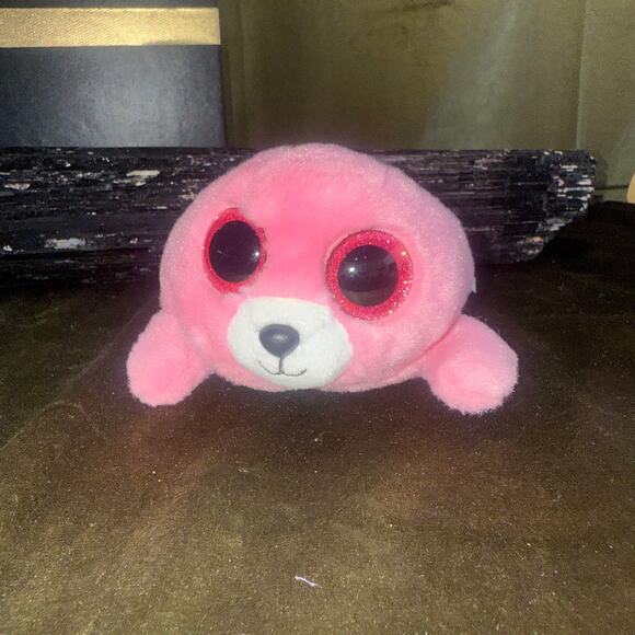 Ty Beanie Boo Pink Seal Plush Pierre – EUC NWOT Stuffed Animal - Picture 1 of 4